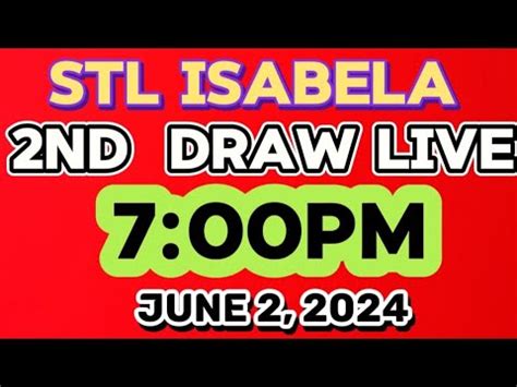 stl isabela live today|2ND DRAW .